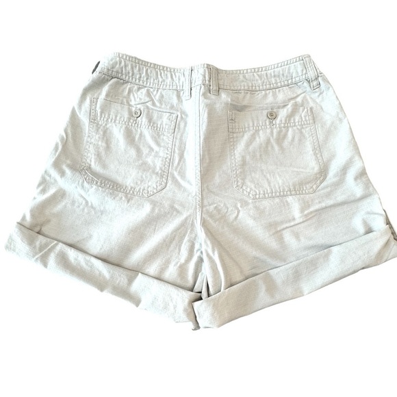 Faded Glory Size Plus 16W Light Khaki Drawstring Waist, Roll-tab Cargo Shorts - Picture 3 of 7